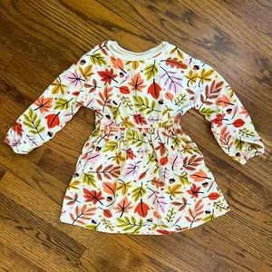 Hanna Andersson Fall Autumn Leaf Print Play Dress Size 4T